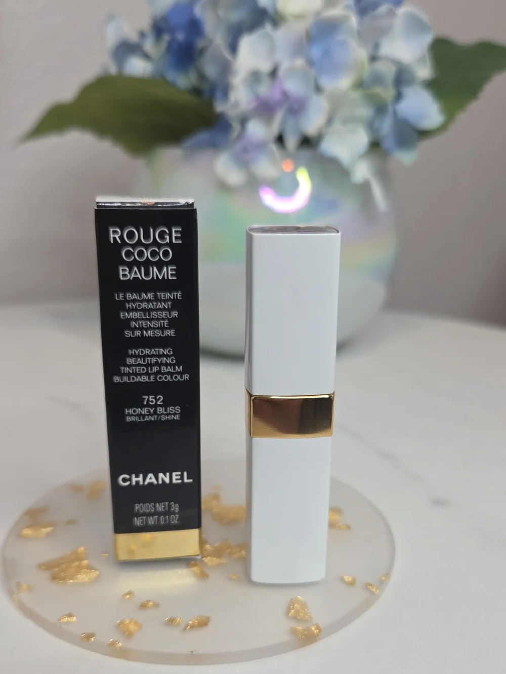 CHANEL Rouge Coco Baume Tinted Lip Balm — White & Gold Case
